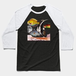 Fish World Collage Baseball T-Shirt